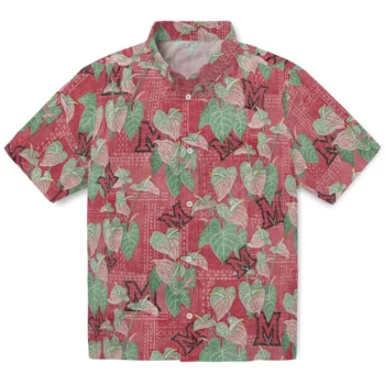 miami redhawks anthurium overlay red hawaiian shirts best selling