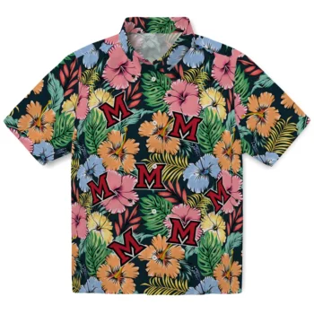 miami redhawks brilliant hibiscus garden hawaiian shirts best selling