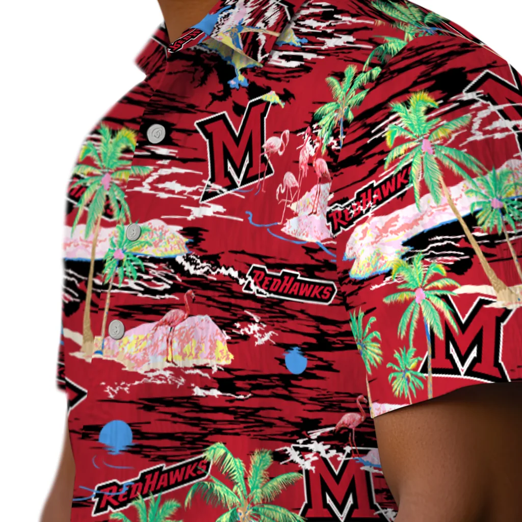 Miami RedHawks Hawaiian Shirt - Hawaii Island miami redhawks flamingo retreat red hawaiian shirts trendy