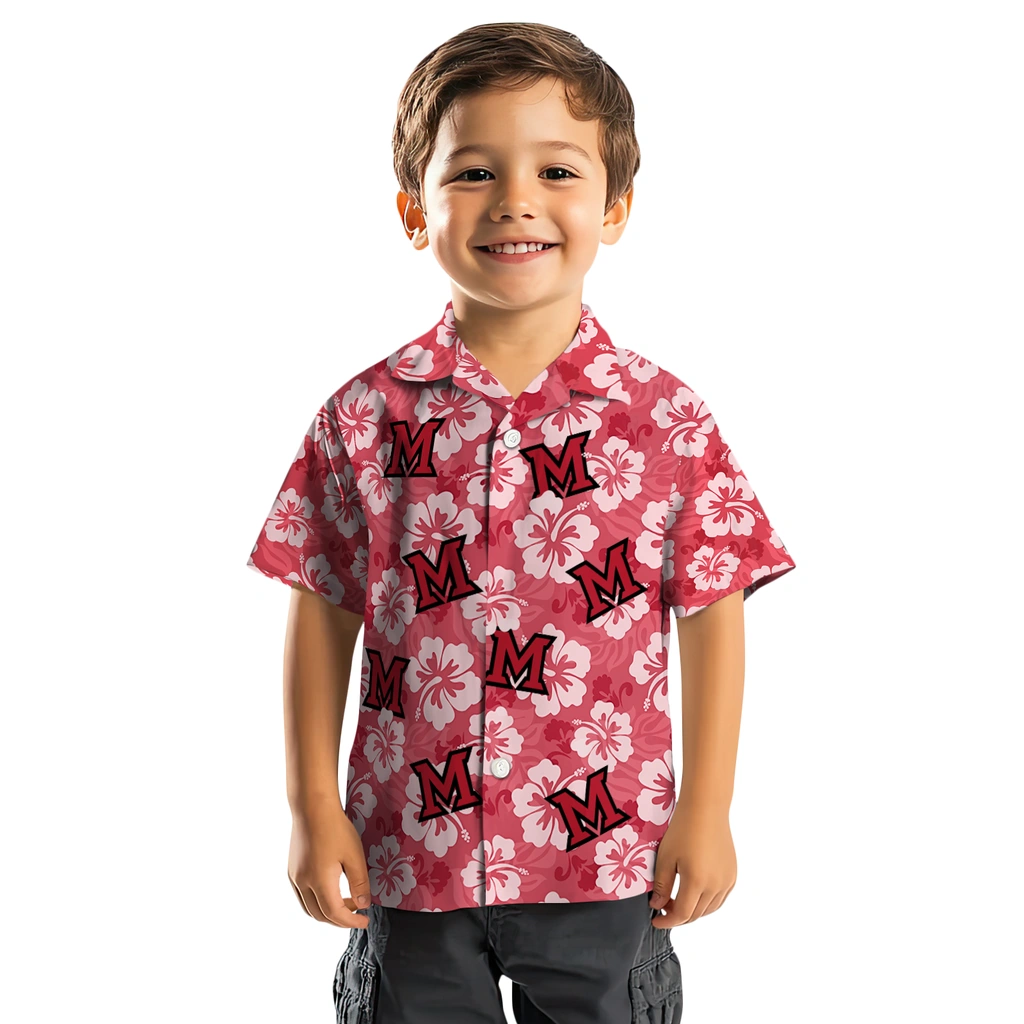 Miami RedHawks Hawaiian Shirt - Hibiscus Cluster miami redhawks hibiscus cluster red hawaiian shirts top rated