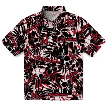 miami redhawks hibiscus overlay hawaiian shirts best selling