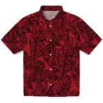 Miami RedHawks Hawaiian Shirt – Leaf Outline