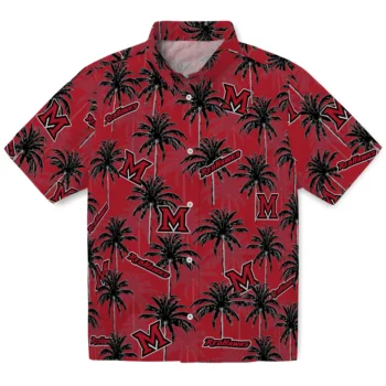 miami redhawks palm grove red hawaiian shirts best selling