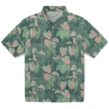 michigan state spartans anthurium overlay green hawaiian shirts best selling