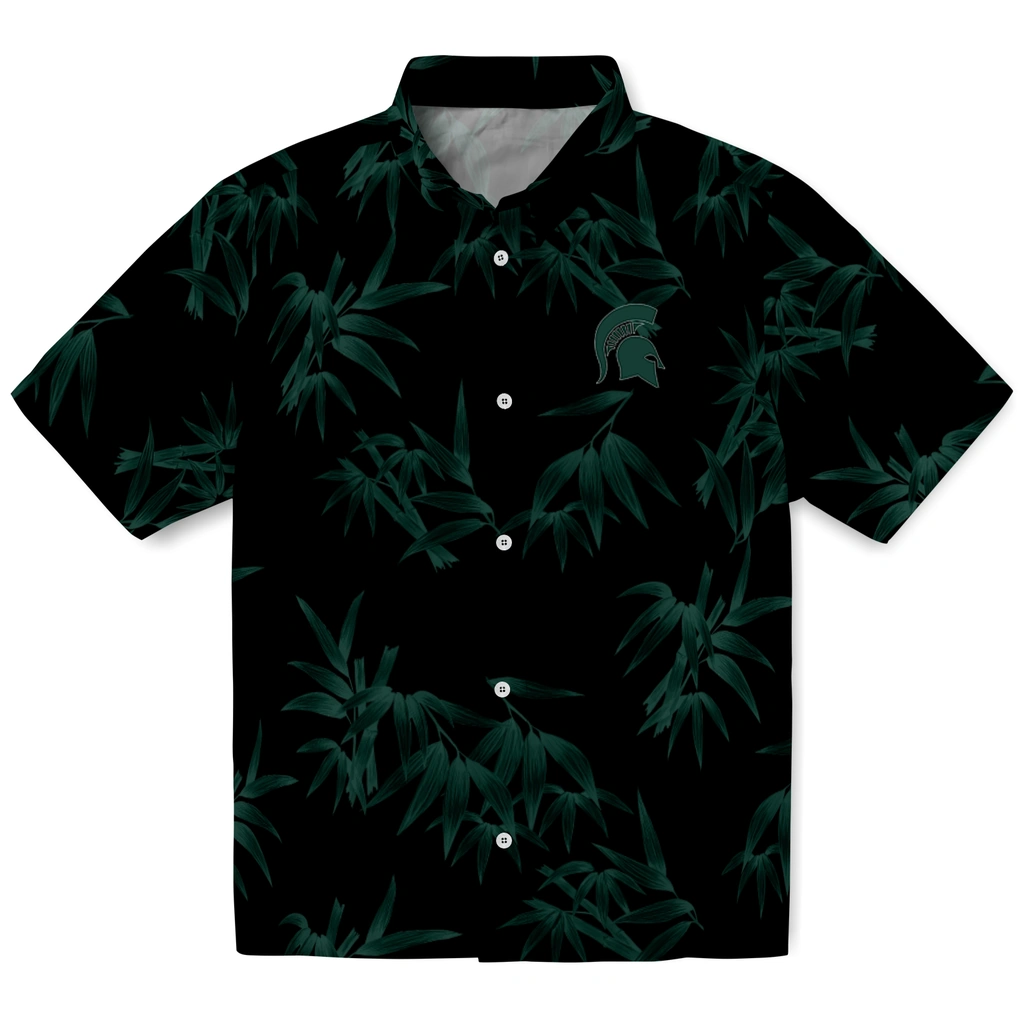 Michigan State Spartans Hawaiian Shirt - Bamboo Branches michigan state spartans bamboo branches green black hawaiian shirts best selling
