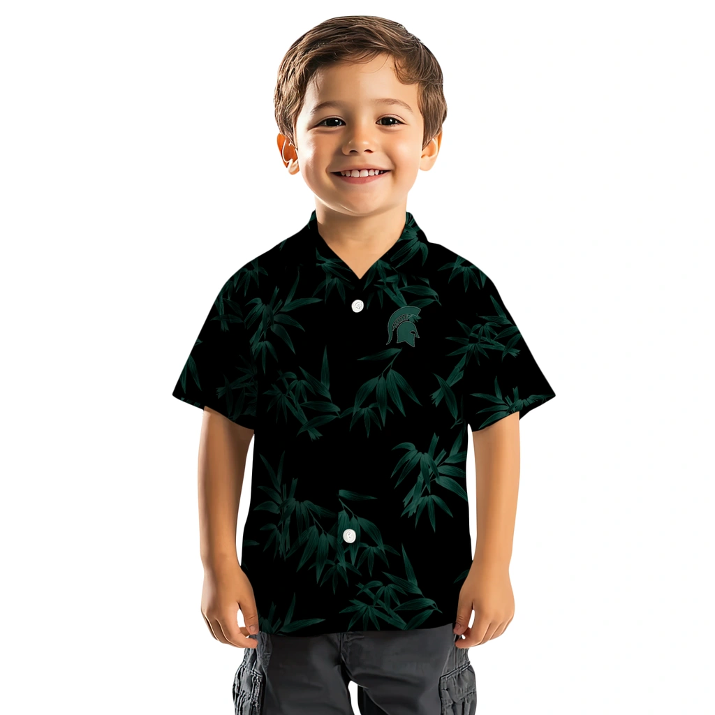 Michigan State Spartans Hawaiian Shirt - Bamboo Branches michigan state spartans bamboo branches green black hawaiian shirts top rated