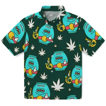 michigan state spartans bong smile green hawaiian shirts best selling