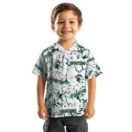 Michigan State Spartans Hawaiian Shirt – Hibiscus Overlay