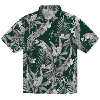 michigan state spartans palm leaves green hawaiian shirts best selling