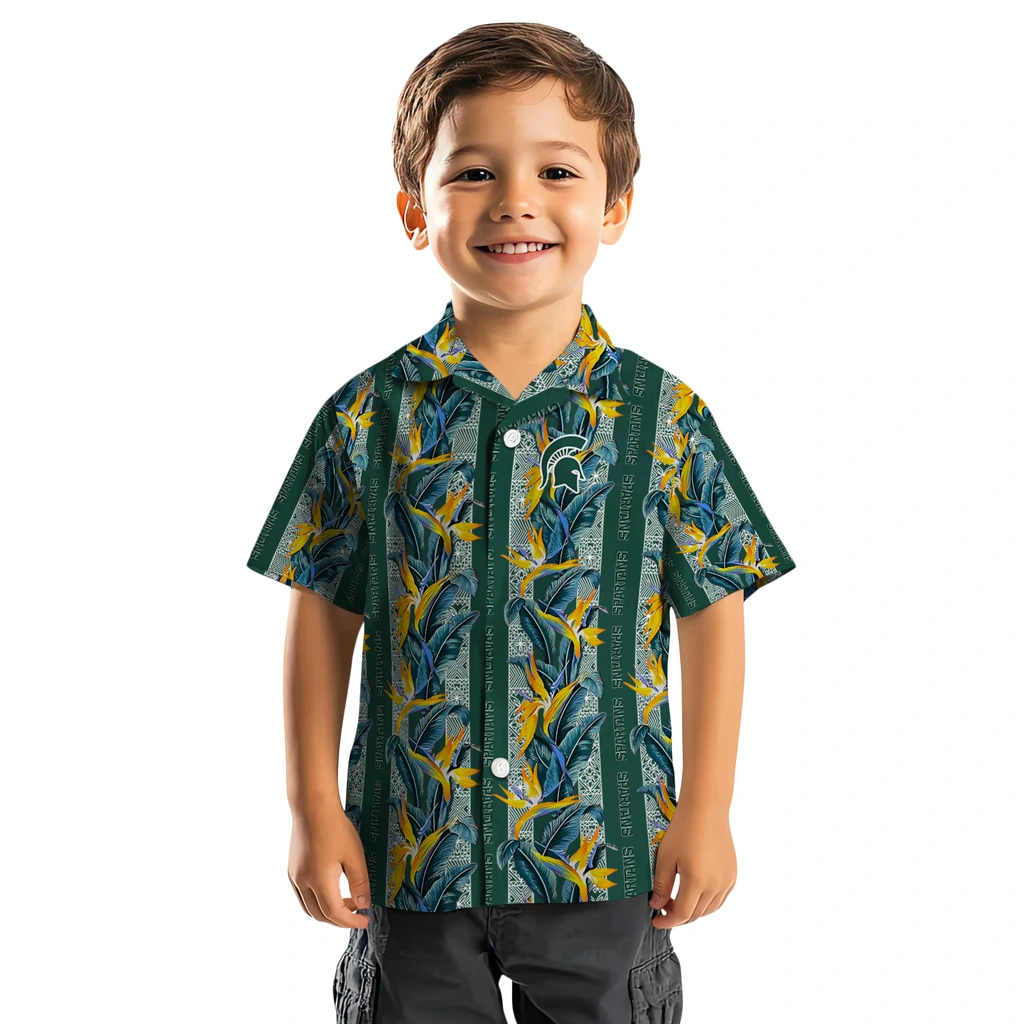 Michigan State Spartans Hawaiian Shirt - Paradise Vines michigan state spartans paradise vines green hawaiian shirts top rated