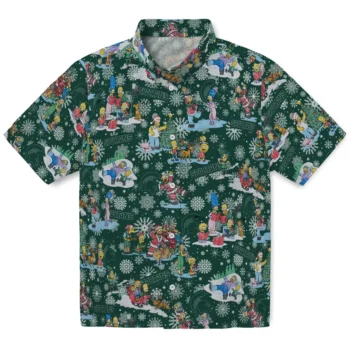 michigan state spartans simpsons christmas green hawaiian shirts best selling
