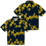 Michigan Wolverines Hawaiian Shirt – 50th State Flower