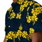 Michigan Wolverines Hawaiian Shirt – 50th State Flower