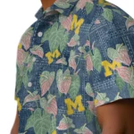 Michigan Wolverines Hawaiian Shirt – Anthurium Overlay