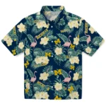 Michigan Wolverines Hawaiian Shirt – Flamingo and Hibiscus
