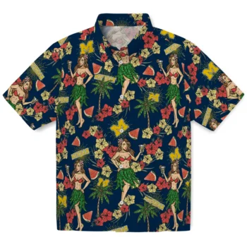 michigan wolverines hawaiian girls design blue hawaiian shirts best selling