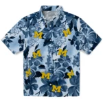 Michigan Wolverines Hawaiian Shirt – Hibiscus Arrangement