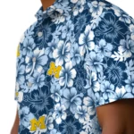 Michigan Wolverines Hawaiian Shirt – Hibiscus Blooms