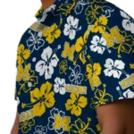 Michigan Wolverines Hawaiian Shirt – Hibiscus Flower Design