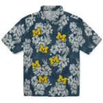 Michigan Wolverines Hawaiian Shirt – Hibiscus Flowers