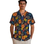 Michigan Wolverines Hawaiian Shirt – Hibiscus Foliage