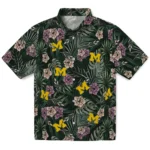 Michigan Wolverines Hawaiian Shirt – Hibiscus Leaves Pattern