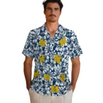 Michigan Wolverines Hawaiian Shirt – Hibiscus Motif