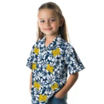 Michigan Wolverines Hawaiian Shirt – Hibiscus Motif