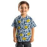 Michigan Wolverines Hawaiian Shirt – Hibiscus Motif