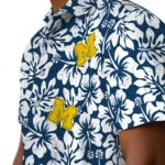 Michigan Wolverines Hawaiian Shirt – Hibiscus Motif