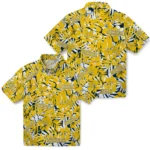 Michigan Wolverines Hawaiian Shirt – Hibiscus Overlay