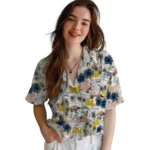 Michigan Wolverines Hawaiian Shirt – Hibiscus Seaside