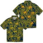 Michigan Wolverines Hawaiian Shirt – Leaf Outline