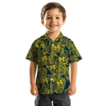 Michigan Wolverines Hawaiian Shirt – Leaf Outline
