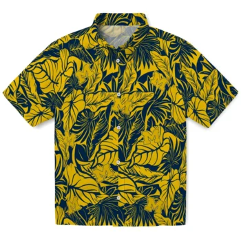 michigan wolverines monstera layer blue hawaiian shirts best selling