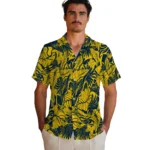 Michigan Wolverines Hawaiian Shirt – Monstera Layer