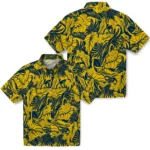 Michigan Wolverines Hawaiian Shirt – Monstera Layer