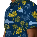 Michigan Wolverines Hawaiian Shirt – Palm And Clouds