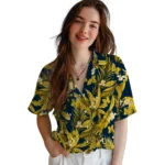 Michigan Wolverines Hawaiian Shirt – Palm Leaves