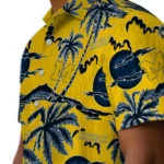 Michigan Wolverines Hawaiian Shirt – Palm Sunset