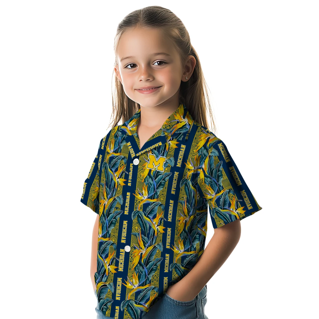 Michigan Wolverines Hawaiian Shirt - Paradise Vines michigan wolverines paradise vines blue hawaiian shirts premium grade