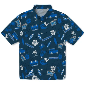 middle tennessee blue raiders beach vibe navy hawaiian shirts best selling