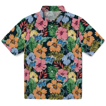middle tennessee blue raiders brilliant hibiscus garden hawaiian shirts best selling