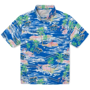 middle tennessee blue raiders flamingo retreat blue hawaiian shirts best selling