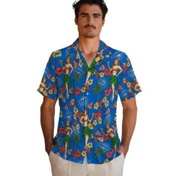middle tennessee blue raiders hawaiian girls design blue hawaiian shirts fashion forward