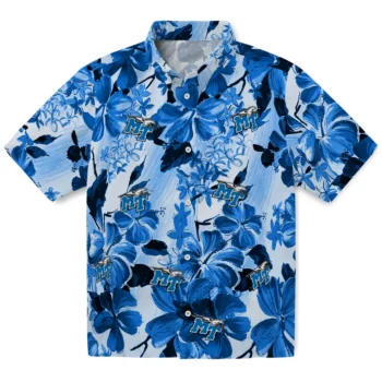 middle tennessee blue raiders hibiscus arrangement blue hawaiian shirts best selling
