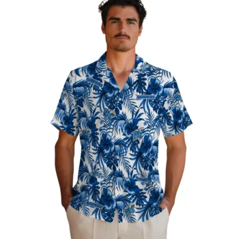 middle tennessee blue raiders hibiscus exotic blue hawaiian shirts fashion forward