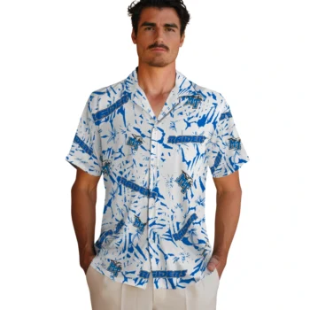 middle tennessee blue raiders hibiscus overlay hawaiian shirts fashion forward