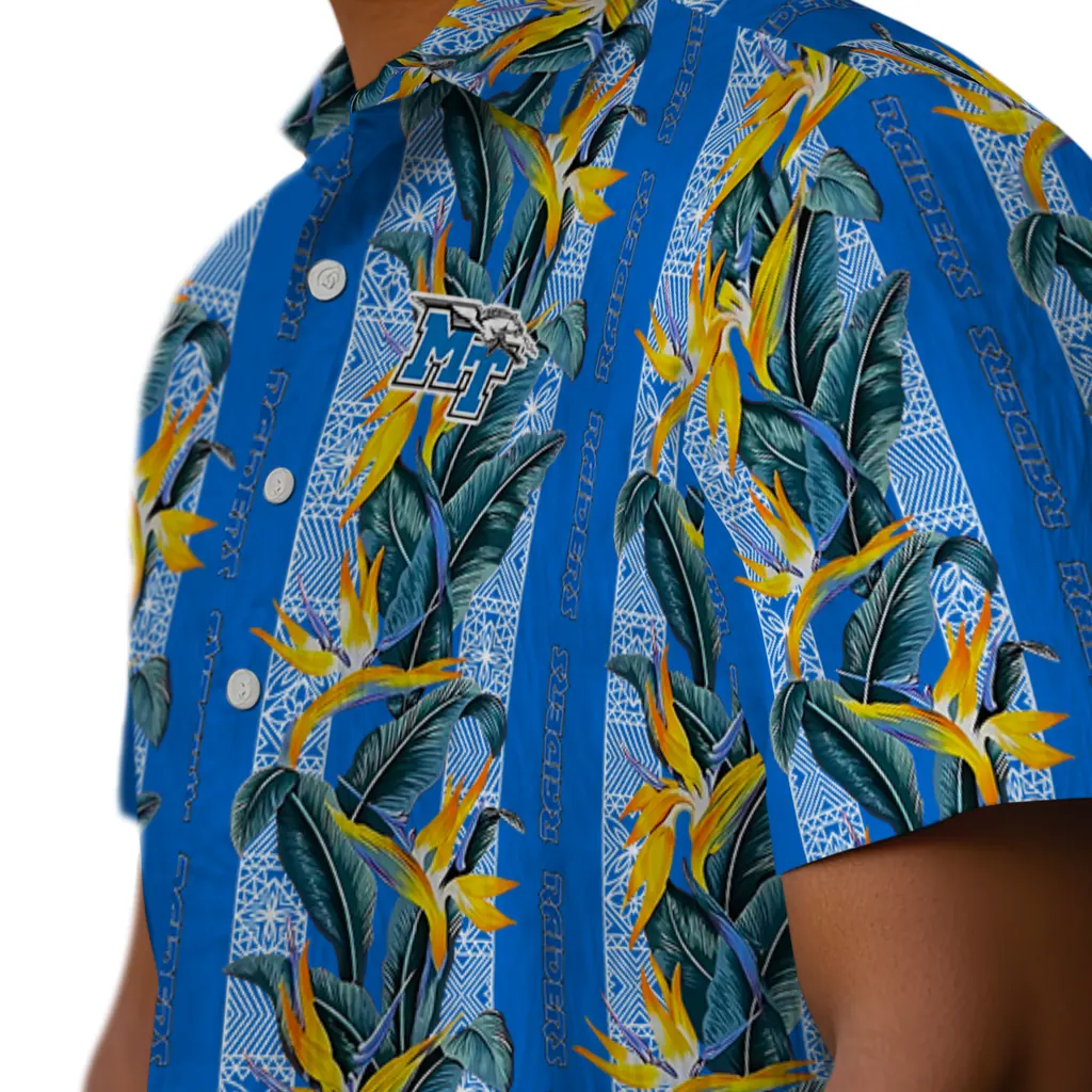 Middle Tennessee Blue Raiders Hawaiian Shirt - Paradise Vines middle tennessee blue raiders paradise vines blue hawaiian shirts trendy