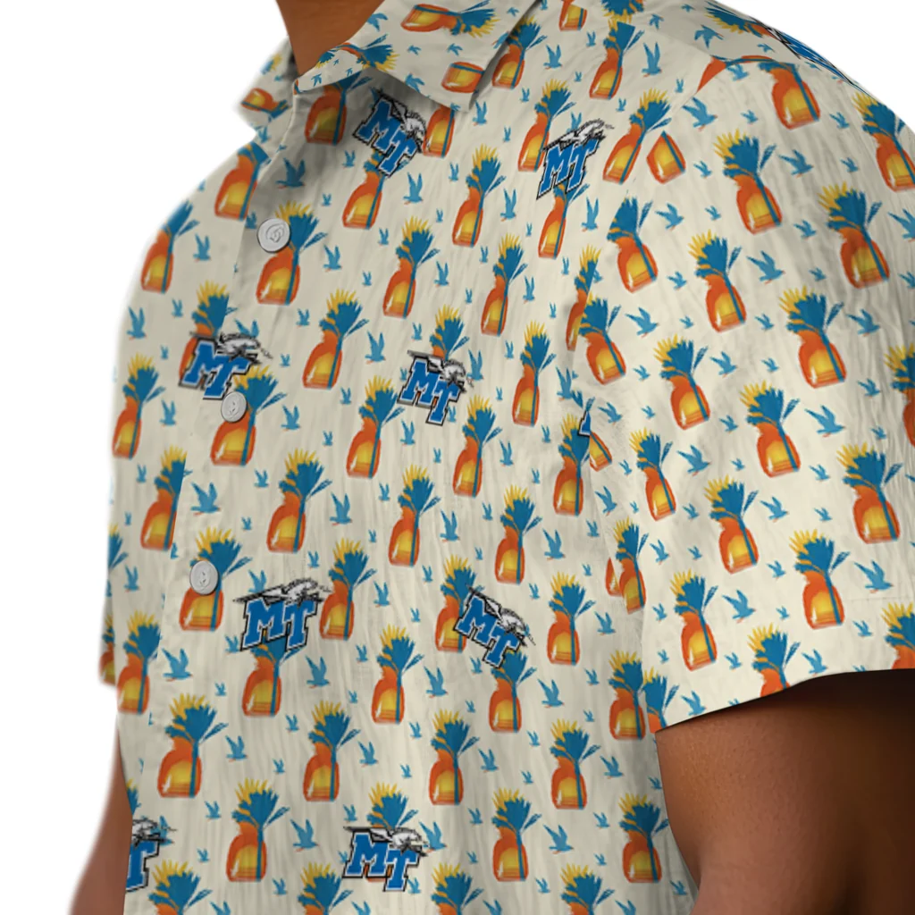 Middle Tennessee Blue Raiders Hawaiian Shirt - Pineapple Delight middle tennessee blue raiders pineapple delight beige hawaiian shirts trendy